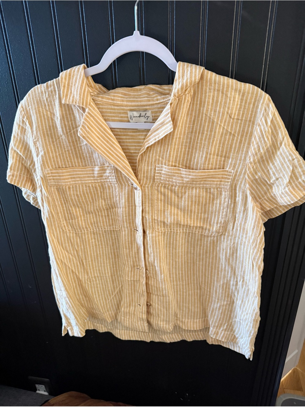 Wonderly Yellow Striped Button-Down Shirt